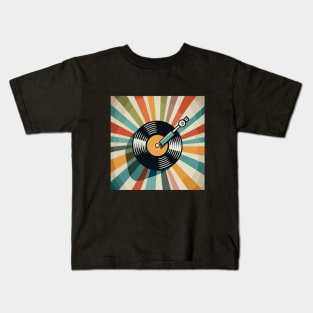 retro vinyl record player Kids T-Shirt